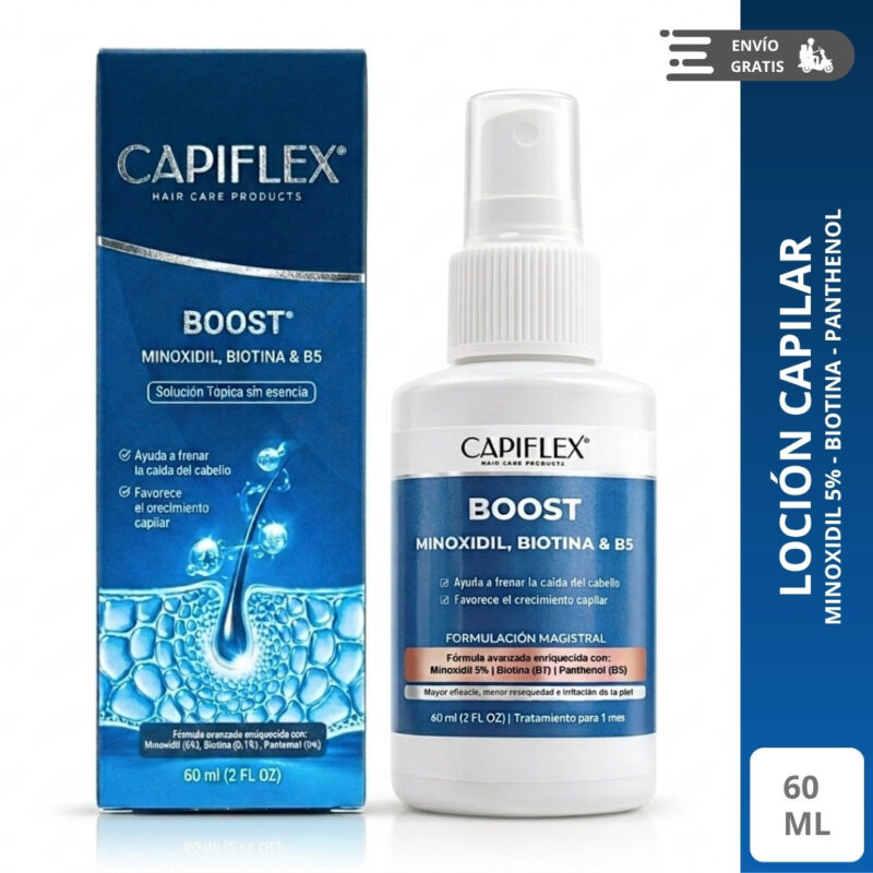 capiflex boost 60 ml minoxidil y biotina