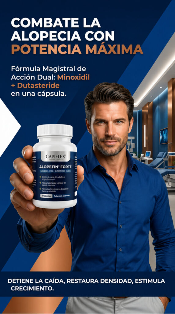 Minoxidil 5 mg y Dutasteride 0.5 mg Alopefin Forte Capiflex 