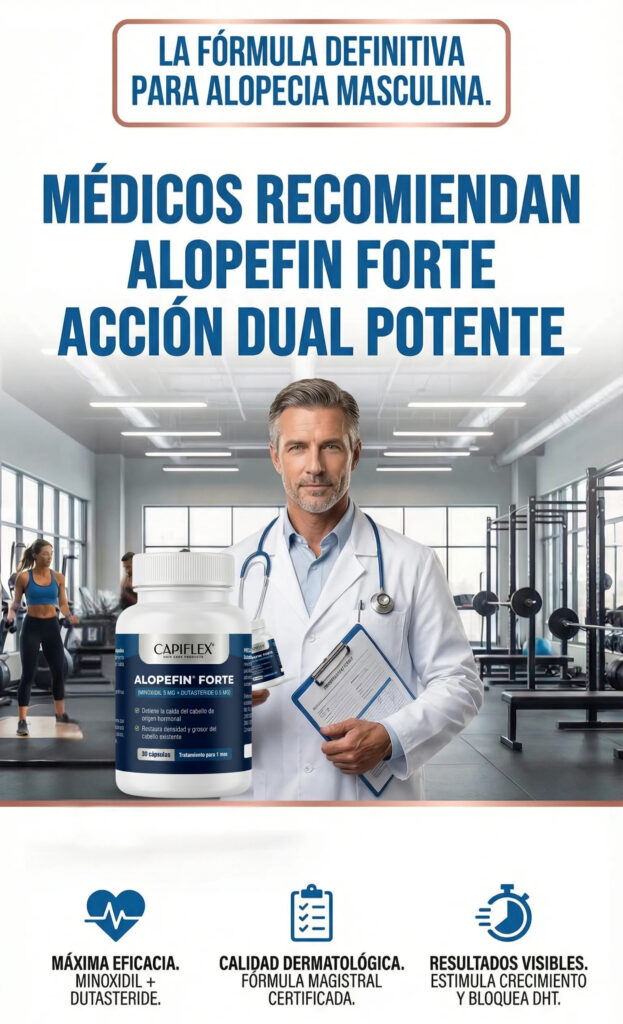 Minoxidil 5 mg y Dutasteride 0.5 mg Alopefin Forte Capiflex