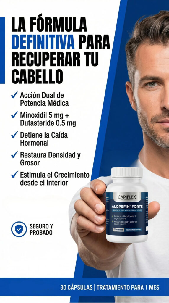 Minoxidil 5 mg y Dutasteride 0.5 mg Alopefin Forte Capiflex