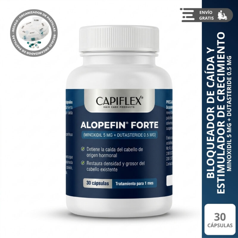 Minoxidil 5 mg y Dutasteride 0.5 mg Alopefin Forte Capiflex